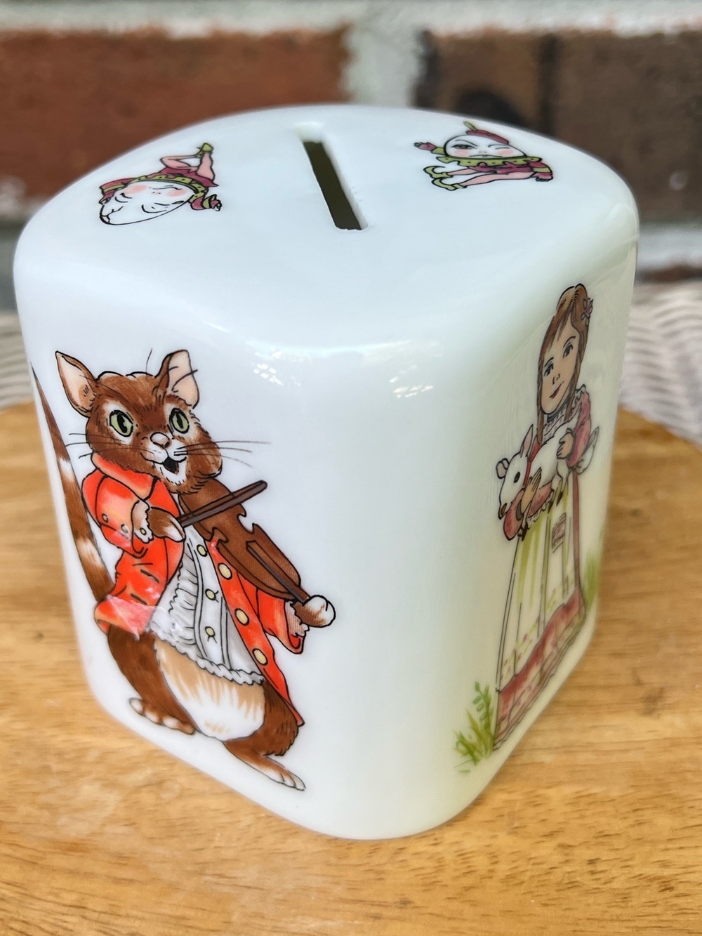 Vintage Shafford Tempest Co. 1986 Japan Mother Goose Piggy Bank